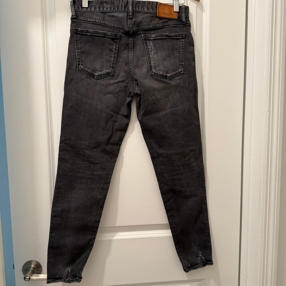 Moussy Vintage Skinny Fit Jeans Distressed Faded Black Size 27
